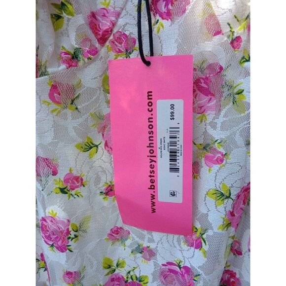 Betsey Johnson Pink and White Ruffled Mini Dress - Picture 7 of 9